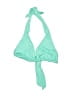 Mossimo Solid Green Blue Swimsuit Top Size S - photo 1
