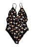 Cupshe Print Black One Piece Swimsuit Size M - photo 1
