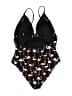 Cupshe Print Black One Piece Swimsuit Size M - photo 2