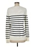 Ann Taylor LOFT Outlet 100% Cotton Stripes Ivory Pullover Sweater Size M - photo 2