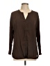 DR2 100% Polyester Brown Long Sleeve Blouse Size L - photo 1