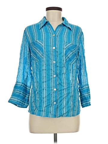 Chico's 3/4 Sleeve Button-Down Shirt (view 1)
