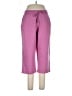 Basic Editions 100% Cotton Color Block Pink Casual Pants Size L - photo 1