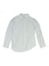 Crewcuts 100% Cotton Chevron-herringbone Blue Long Sleeve Button-Down Shirt Size 10 - photo 1
