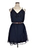 Iz Byer 100% Polyester Solid Blue Cocktail Dress Size XL - photo 1