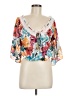 Limelight White Blue 3/4 Sleeve Blouse Size M - photo 1