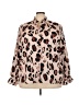 ELOQUII 100% Polyester Animal Print Brown 3/4 Sleeve Blouse Size 26 - photo 1