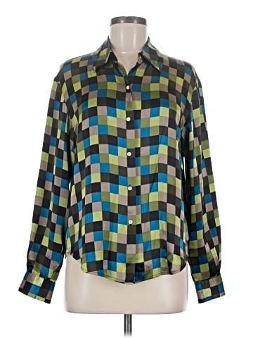 Style&Co Long Sleeve Silk Top (view 1)