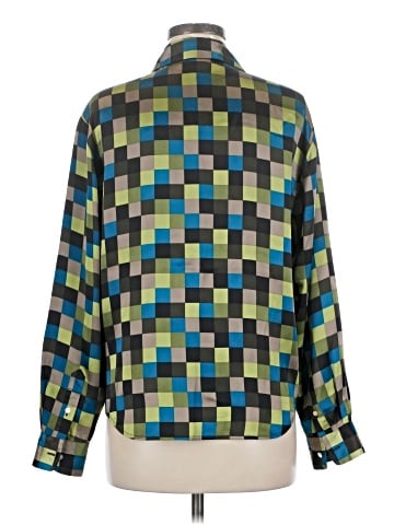 Style&Co Long Sleeve Silk Top (view 2)