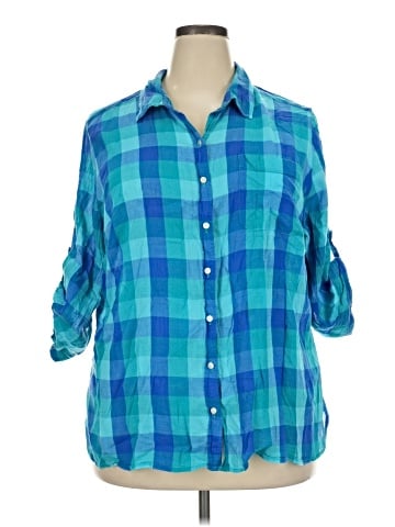 St. John's Bay 3/4 Sleeve Button-Down Shirt (view 1)