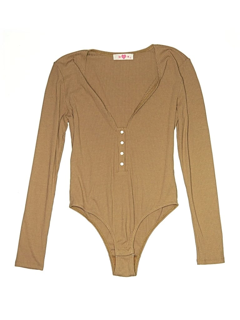 Pre-owned Buddy Love Bodysuit In Tan