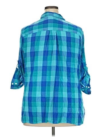 St. John's Bay 3/4 Sleeve Button-Down Shirt (view 2)