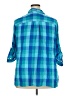St. John's Bay 100% Cotton Plaid Teal 3/4 Sleeve Button-Down Shirt Size 2X - photo 2