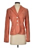 Ann Taylor 100% Leather Solid Pink Orange Blazer Size 2 - photo 1