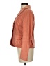 Ann Taylor 100% Leather Solid Pink Orange Blazer Size 2 - photo 5