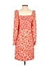 Nicole Miller 100% Polyester Print Orange Casual Dress Size 4 - photo 2