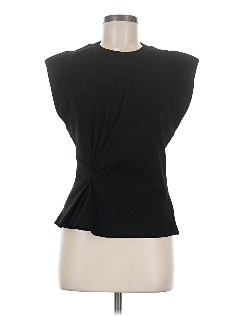 Pre-owned Astr Sleeveless Top Black One Shoulder Neckline Tops