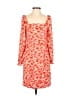 Nicole Miller 100% Polyester Print Orange Casual Dress Size 4 - photo 1