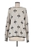 Nic + Zoe Houndstooth Silver Pullover Sweater Size M - photo 1