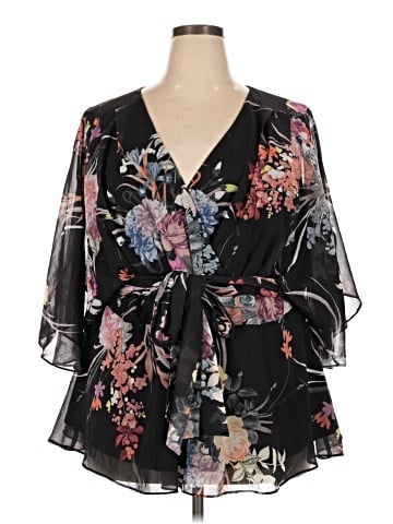 City Chic 3/4 Sleeve Blouse (view 1)