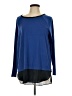 LOGO by Lori Goldstein Blue Long Sleeve Top Size L - photo 1