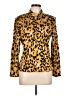 St. John Animal Print Gold Long Sleeve Blouse Size 10 - photo 1