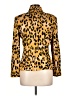 St. John Animal Print Gold Long Sleeve Blouse Size 10 - photo 2