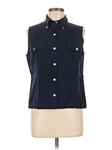 Casual Corner Sleeveless Button-Down Shirt (view 1)