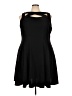 Gabby Skye Solid Black Cocktail Dress Size 24 - photo 1