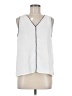 Vince Camuto 100% Polyester White Sleeveless Blouse Size M - photo 1