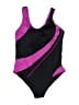 Avenue Color Block Purple One Piece Swimsuit Size 20 Plus - photo 1