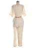 Feathers Metallic Ivory Jumpsuit Size S - photo 2