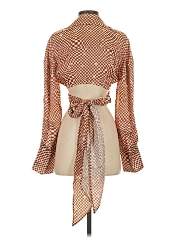 Ronny Kobo 3/4 Sleeve Silk Top (view 2)