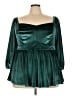 Torrid Teal 3/4 Sleeve Blouse Size 3X Plus (3) - photo 1