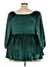 Torrid Teal 3/4 Sleeve Blouse Size 3X Plus (3) - photo 2