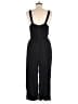 Xhilaration 100% Rayon Solid Black Jumpsuit Size M - photo 2