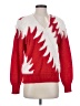 Christine Chevron-herringbone Red Pullover Sweater Size S - photo 1