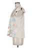 Tiny 100% Rayon Floral Ivory Blue Sleeveless Blouse Size M - photo 5