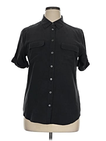 Equipment Short Sleeve Silk Top (view 1)
