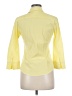 Theory Yellow 3/4 Sleeve Button-Down Shirt Size M - photo 2