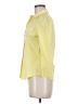 Theory Yellow 3/4 Sleeve Button-Down Shirt Size M - photo 5