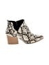 Qupid Animal Print Ivory Ankle Boots Size 9 - photo 1