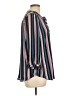 Torrid 100% Polyester Stripes Teal 3/4 Sleeve Blouse Size Lg Plus (0) - photo 4