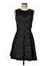 Bebe 100% Polyester Tweed Black Cocktail Dress Size 6 - photo 1