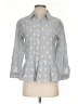 Democracy Hearts Gray 3/4 Sleeve Button-Down Shirt Size S - photo 1