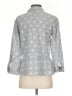 Democracy Hearts Gray 3/4 Sleeve Button-Down Shirt Size S - photo 2