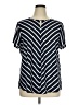 Van Heusen 100% Polyester Stripes Blue Short Sleeve Blouse Size XL - photo 1