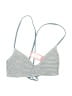 Xhilaration Stripes Gray Swimsuit Top Size M - photo 1