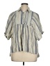 BDG Stripes Blue Short Sleeve Blouse Size XL - photo 1