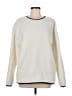 Lands' End 100% Polyester Solid Ivory Pullover Sweater Size M - photo 1